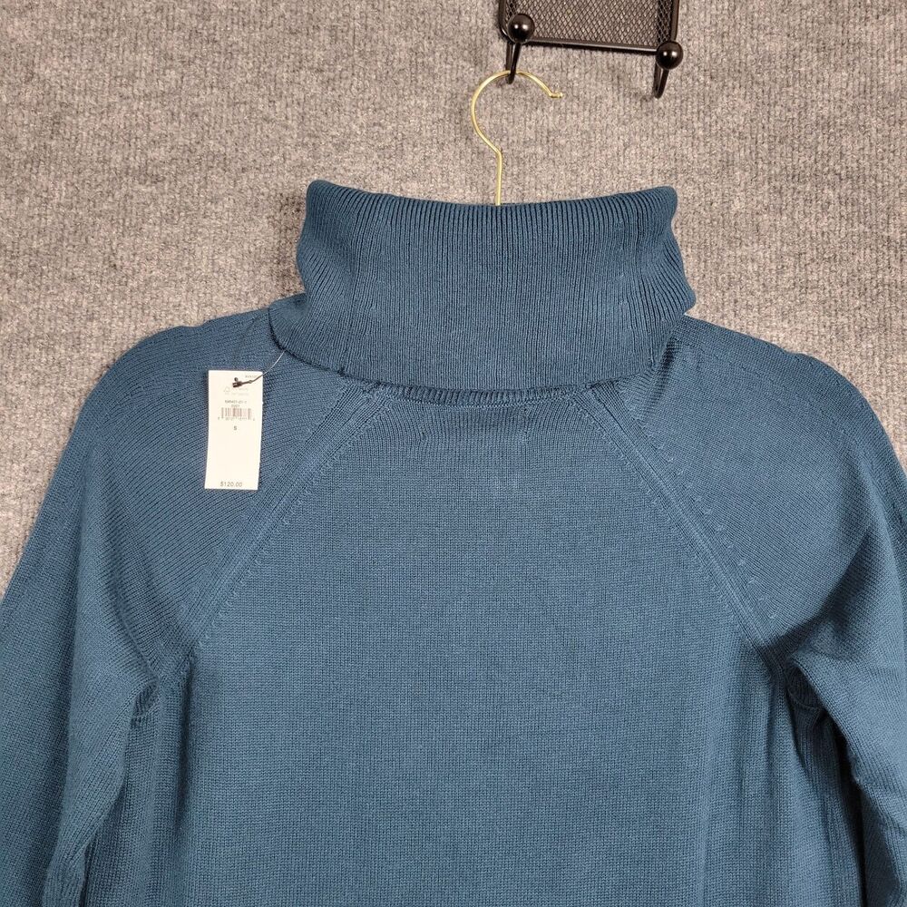 NWT BANANA REPUBLIC 596401 Teal Turtleneck Sweater Dress Stretch SIZE SMALL - Picture 5 of 10
